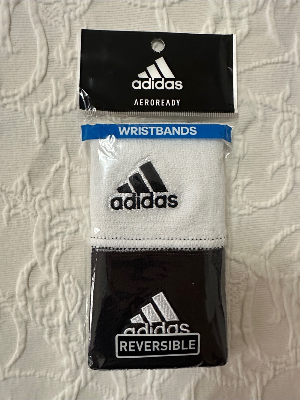 adidas Reversible Wristbands — White and Black